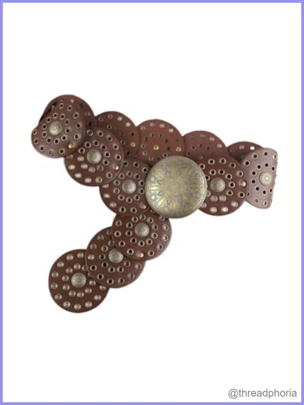 Faux Leather Concho Western Boho Belt Studded Vintage Style